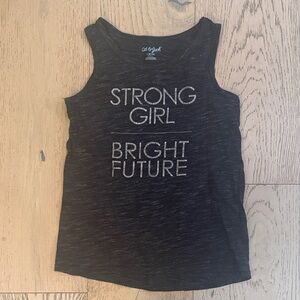 Cat & Jack Charcoal Tank Top with Inspiring Print